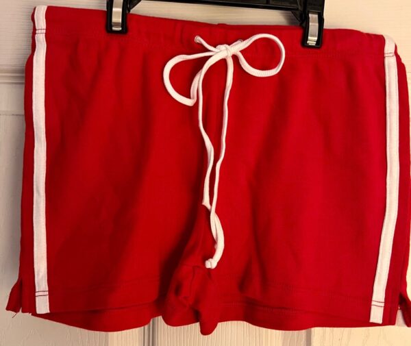 GK RED UNISEX CHILD LARGE COTTON WHITE STRIPE ATHLETIC/CASUAL SHORTS  Sz CL - Image 6