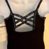 GK DANCE JAZZ CHEER CHILD SMALL BLACK MICROFIBER MATRIX FOIL CAMISOLE TOP SZ S - Image 7
