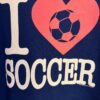 AUSSIE T CO. KIDS LARGE HEAVY COTTON â€˜I â¤ï¸ SOCCERâ€™ GRAPHICS T-SHIRT Sz CL NWT! - Image 3