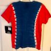 GK TIE DYE "SKATE" PEACE JEWELS GIRLS MEDIUM RED WHITE BLUE SSLV COTTON TEE SZ M - Image 4