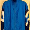 GK BLUE BLACK CRINKLE NYLON ADULT X-LARGE GYMNASTIC ALL SPORT WARM UP JACKET XL - Image 3