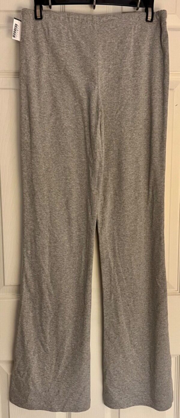 GK CHEER GRAY ATHLETIC LOUNGE PANTS SIZE LADIES MEDIUM COTTON WHITE STRIPES Sz M - Image 3