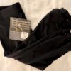 GK ELITE DANCE JAZZ GIRLS LARGE BLACK NYLON/SPANDEX JEWEL CUFFED CAPRI PANTS L - Image 2