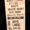 GK ELITE BOYS S/S CREW FIGURE SKATE SHIRT BLACK VELVET SIZE CL - Image 5