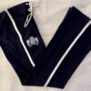 GK â€œGYMNASTICSâ€ CREST PRINT GRAPHIC GIRLS LARGE NAVY COTTON LOUNGE STRIPES PANTS - Image 5