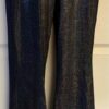 GK DANCE JAZZ PANTS CHILD LARGE BLACK TWILIGHT FOIL VELVET WAIST HIP HUGGER Sz L - Image 2