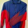 GK CLASSIC WARM UP JACKET ADULT SMALL NAVY RED MICROFIBER GYMNASTICS CHEER Sz S