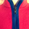GK PINK FLEECE VEST ADULT X-SMALL BLUE VELVET TRIM FRONT ZIP SKATE GYM Sz XS - Image 2