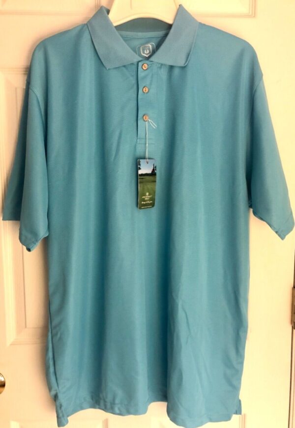 ARCHITECTURE GOLF MENS XX-LARGE AQUA 3-BUTTON SSLV POLO GOLF SHIRT Sz XXL NWT!