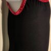 GK DANCE JAZZ CHILD SMALL BLACK NYLON RED MATRIX FOIL CAMI GYMNAST LEOTARD Sz CS - Image 3