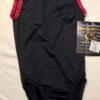 GK DANCE JAZZ CHILD SMALL BLACK NYLON RED MATRIX FOIL CAMI GYMNAST LEOTARD Sz CS - Image 7
