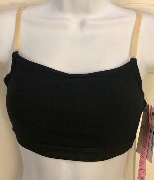 GK Sports Bra Camisole ADULT MEDIUM Cotton/Spandex BLACK STYLE #1480 AM NWT!