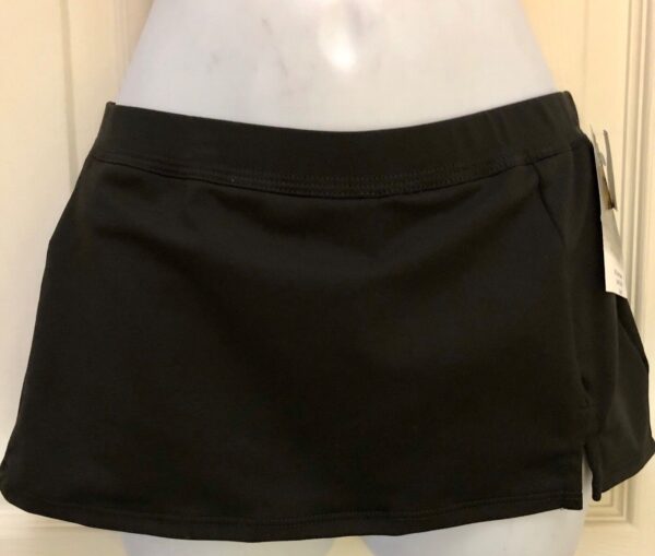 GK ELITE CHEER SKIRT ADULT SMALL LOW WAIST FRONT SLIT NYLON/SPANDEX AS NWT!