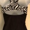GK ELITE CHEER TOP ADULT SMALL CAMISOLE ZANY ZEBRA BLACK SYLKTECH AS NWT! - Image 2