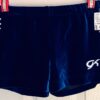 GK CHEER DANCE MICRO MINI SHORTS ADULT X-SMALL ROYAL VELVET CLEAR CRYSTALS SZ XS - Image 5
