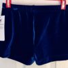 GK CHEER DANCE MICRO MINI SHORTS ADULT X-SMALL ROYAL VELVET CLEAR CRYSTALS SZ XS - Image 6