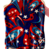 GK "LIQUID AMERICA" VELVET CHILD X-SMALL STARS GYMNASTICS DANCE TANK LEOTARD XS - Image 7