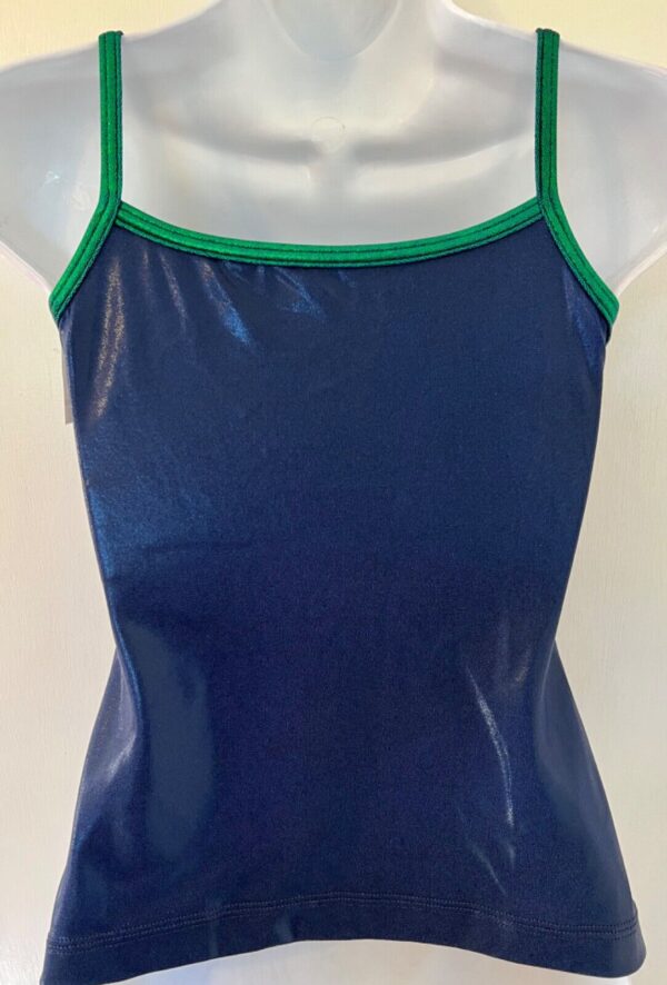 GK DANCE JAZZ CHEER LADIES SMALL NAVY GREEN MYSTIQUE CAMISOLE TOP Sz AS NWT! - Image 6