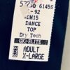 GK DANCE JAZZ ADULT X-LARGE NAVY NYLON/SPANDEX DRY TECH U-BACK TANK TOP Sz AXL - Image 4