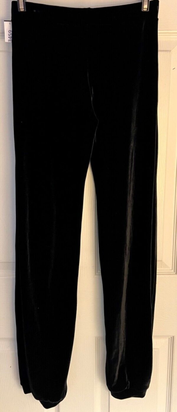 GK ELITE DANCE JAZZ LADIES MEDIUM BLACK VELVET CUFFED DRESS PERFORMANCE PANTS M - Image 4