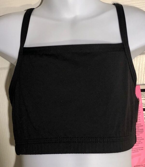 GK ELITE DANCE SPORTS TOP CHILD LARGE BLACK SYLKTECH V-BACK CL NWT!