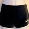 GK BLACK VELVET ADULT X-SMALL MICRO MINI CRYSTALS CHEER DANCE GYMNASTS SHORTS XS - Image 4