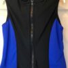 GK CHILD LARGE ICE SKATE VEST BLUE/BLACK BRUSHED TRICOT NYLON/SPANDEX Sz CL NWT!