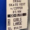 GK CHILD LARGE ICE SKATE VEST BLUE/BLACK BRUSHED TRICOT NYLON/SPANDEX Sz CL NWT! - Image 9