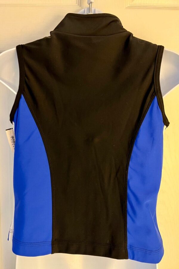 GK CHILD LARGE ICE SKATE VEST BLUE/BLACK BRUSHED TRICOT NYLON/SPANDEX Sz CL NWT! - Image 10