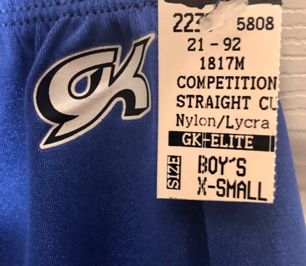 GK BOYS X-SMALL COMPETITION SHORTS BLUE N/S GYMNASTICS RUNNING GYM Sz CXS NWT - Image 4