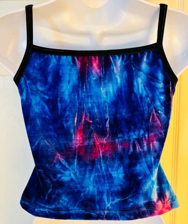 GK ELITE DANCE JAZZ ADULT SMALL TIE DYE VELVET CAMISOLE CROP TOP Sz AS NWT! - Image 6