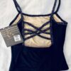 GK DANCE JAZZ ADULT MEDIUM BLACK MICROFIBER FOIL STRAPPY BACK CAMISOLE TOP SZ M - Image 10