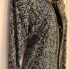 Christopher Banks Ladies Black Green Cream Print 3/4 Slv Front Zip Cotton Top M - Image 3