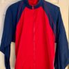 GK WARM UP JACKET ADULT SMALL SUPPLEX NAVY RED PIPING PERFORMANCE FIT GYM Sz S