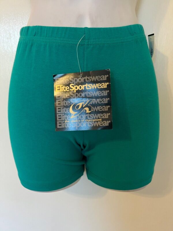 GK GREEN WORKOUT SHORTS LADIES X-SMALL DANCE CHEER GYMNASTICS COTTON/SPANDEX XS