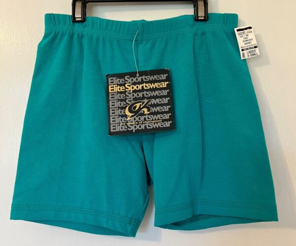 GK GREEN WORKOUT SHORTS LADIES X-SMALL DANCE CHEER GYMNASTICS COTTON/SPANDEX XS - Image 5