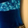 GK ICE FIGURE SKATE DRESS ADULT SMALL OCEAN VELVET FOIL PRINT ASYM TANK AS NWT! - Image 6