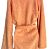 Rene Rofe Sleepwear Women's Medium Peony Hearts Plush Knee Length Robe Sz M - Image 3