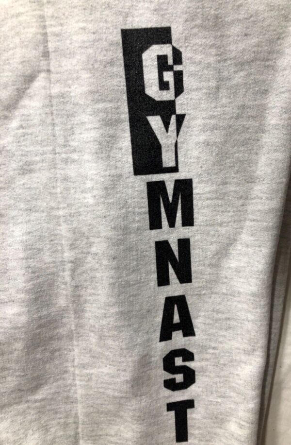 GK GRAPHIC SWEATPANTS ADULT LARGE HEATHER GRAY GYMNASTS COTTON BLEND Sz AL - Image 5