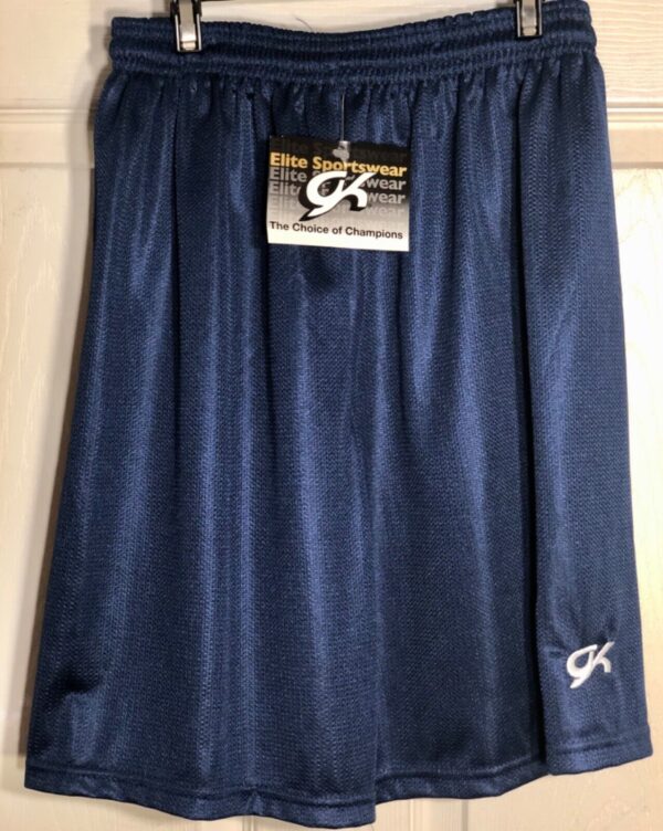 GK SOFFE MENS SMALL NAVY MESH POLY LONG ATHLETIC SHORTS AS NWT!