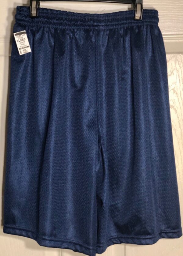 GK SOFFE MENS SMALL NAVY MESH POLY LONG ATHLETIC SHORTS AS NWT! - Image 3