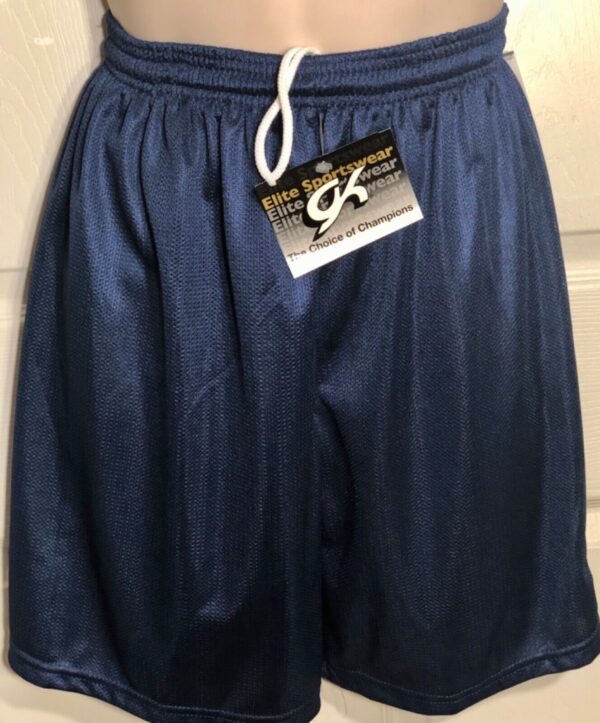 GK SOFFE MENS SMALL NAVY MESH POLY LONG ATHLETIC SHORTS AS NWT! - Image 4