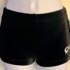 GK BLACK VELVET ADULT X-SMALL MICRO MINI CRYSTALS CHEER DANCE GYMNASTS SHORTS XS - Image 2