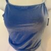 GK DANCE JAZZ CHEER TOP ADULT SMALL BLUE VELVET X-BACK STRAPS CAMISOLE Sz AS NWT
