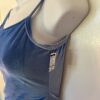 GK DANCE JAZZ CHEER TOP ADULT SMALL BLUE VELVET X-BACK STRAPS CAMISOLE Sz AS NWT - Image 3