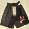 GK Youth MEDIUM Black Blended Cotton GYMNASTIC Graphic Heavyweight Jersey Shorts