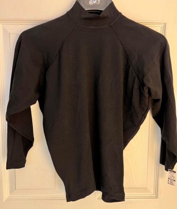 GK ICE FIGURE BOYS SMALL LgSLV BLACK COTTON/SPANDEX RAGLAN TN SKATE SHIRT Sz CS - Image 5