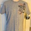 GK BOYS MEDIUM DRAGON T-SHIRT SSLV HEATHER GRAY COTTON GK GRAPHICS SZ M NWT!