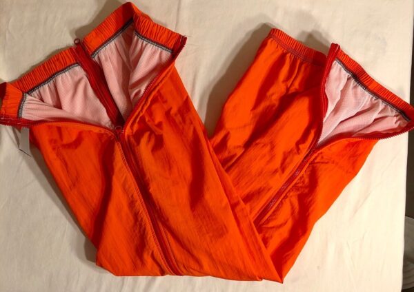 GK ELITE ORANGE MESH LINED ZIP-OFF WARMUP PANTS TASLAN ADULT S - Image 2