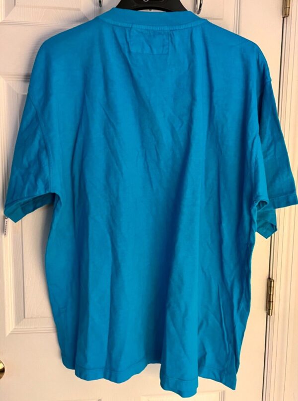 VTG UNIVERSITY WEAR MENS X-LARGE TURQUOISE HVY WT COTTON POCKET TEE NO SHRINK XL - Image 2